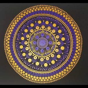 Hand painted mandala artwork